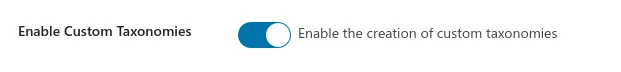 Activate Custom Taxonomies