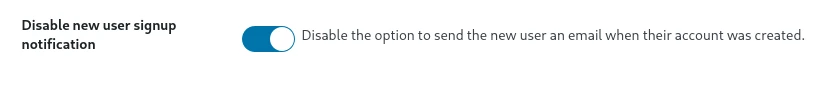Activate Disable New User Signup Notification Module