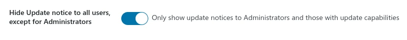 Activate Hide Update Notice