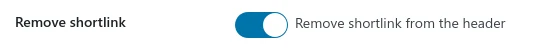Activate Remove Shortlink Module