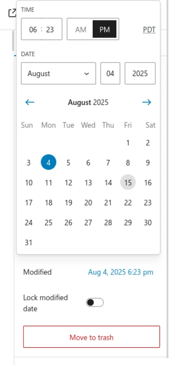 Edit Modified Date