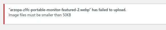 Limit Image Upload Filesize Error